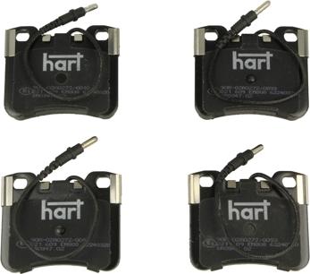 Hart 221 609 - Тормозные колодки, дисковые, комплект autospares.lv