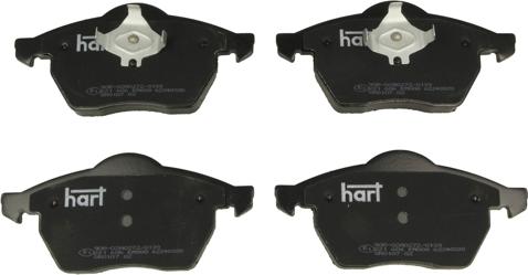 Hart 221 606 - Тормозные колодки, дисковые, комплект autospares.lv