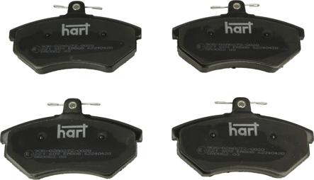 Hart 221 603 - Тормозные колодки, дисковые, комплект autospares.lv