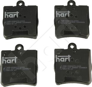 Hart 221 617 - Тормозные колодки, дисковые, комплект autospares.lv