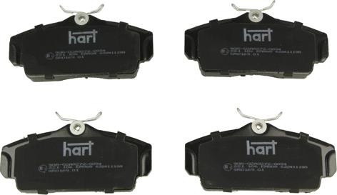 Hart 221 106 - Тормозные колодки, дисковые, комплект autospares.lv