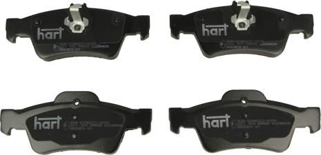 Hart 221 103 - Тормозные колодки, дисковые, комплект autospares.lv