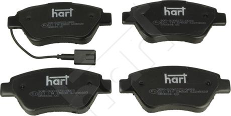 Hart 221 114 - Тормозные колодки, дисковые, комплект autospares.lv