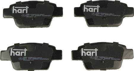 Hart 221 116 - Тормозные колодки, дисковые, комплект autospares.lv