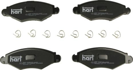 Hart 221 113 - Тормозные колодки, дисковые, комплект autospares.lv