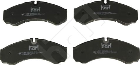 Hart 221 123 - Тормозные колодки, дисковые, комплект autospares.lv