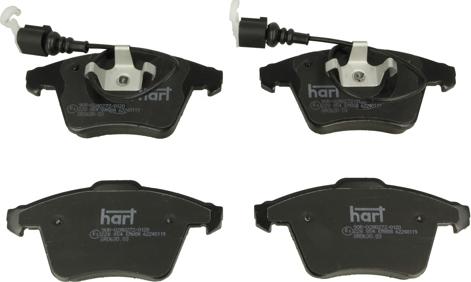 Hart 228 854 - Тормозные колодки, дисковые, комплект autospares.lv