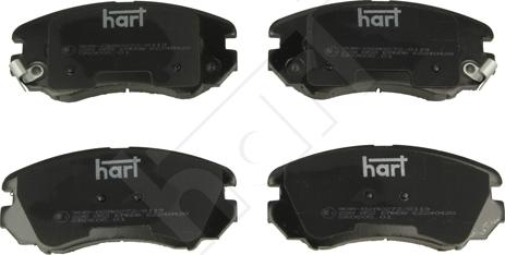 Hart 228 852 - Тормозные колодки, дисковые, комплект autospares.lv