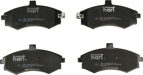 Hart 223 169 - Тормозные колодки, дисковые, комплект autospares.lv