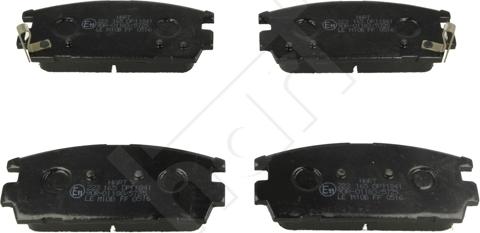 Hart 223 165 - Тормозные колодки, дисковые, комплект autospares.lv