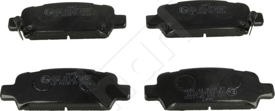 Hart 223 161 - Тормозные колодки, дисковые, комплект autospares.lv