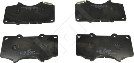 Hart 223 168 - Тормозные колодки, дисковые, комплект autospares.lv