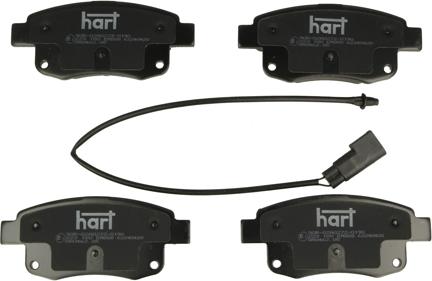 Hart 223 180 - Тормозные колодки, дисковые, комплект autospares.lv