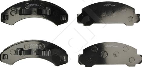 Hart 222 291 - Тормозные колодки, дисковые, комплект autospares.lv