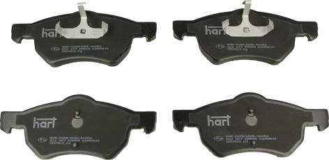 Hart 222 267 - Тормозные колодки, дисковые, комплект autospares.lv