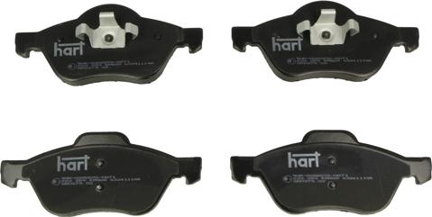 Hart 222 283 - Тормозные колодки, дисковые, комплект autospares.lv