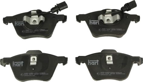 Hart 222 279 - Тормозные колодки, дисковые, комплект autospares.lv