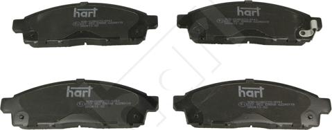 Hart 227 952 - Тормозные колодки, дисковые, комплект autospares.lv