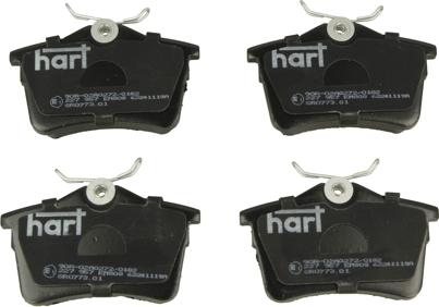 Hart 227 957 - Тормозные колодки, дисковые, комплект autospares.lv