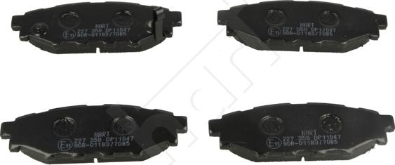 Hart 227 359 - Тормозные колодки, дисковые, комплект autospares.lv