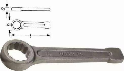 HAZET 642-70 - Ключ гаечный кольцевой односторонний ударный autospares.lv