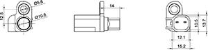 HC-Cargo 182618 - Датчик ABS, частота вращения колеса autospares.lv