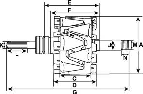 HC-Cargo 131956 - Ротор, генератор autospares.lv