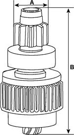 HC-Cargo 233451 - Ведущая шестерня, бендикс, стартер autospares.lv