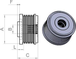 HC-Cargo 334022 - Шкив генератора, муфта autospares.lv