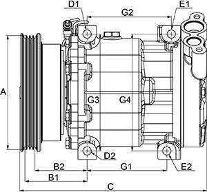 HC-Cargo 241051 - Компрессор кондиционера autospares.lv