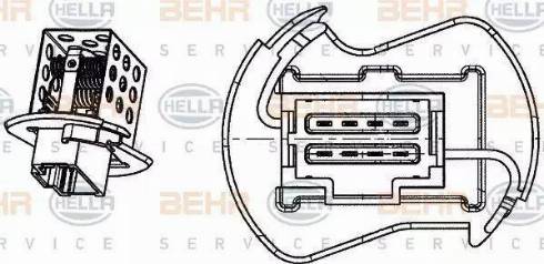 HELLA 9ML 351 332-251 - Сопротивление, реле, вентилятор салона autospares.lv