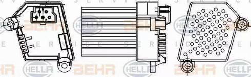 HELLA 5HL 351 311-521 - Регулятор, вентилятор салона autospares.lv