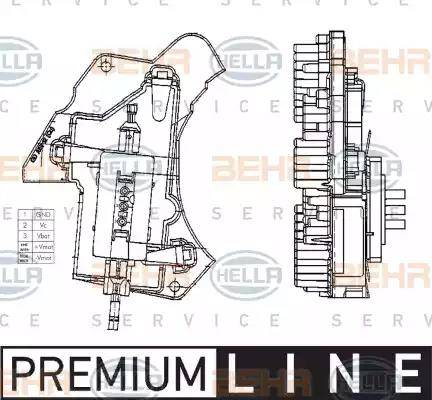 HELLA 5HL 351 321-011 - Регулятор, вентилятор салона autospares.lv