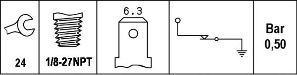 HELLA 6ZL 003 259-381 - Датчик, давление масла autospares.lv