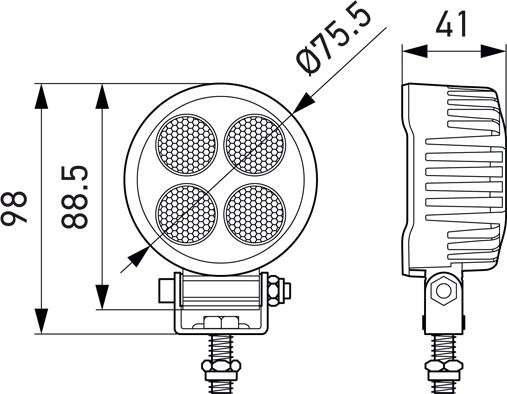 HELLA 1G0 357 111-002 - Фара рабочего освещения autospares.lv