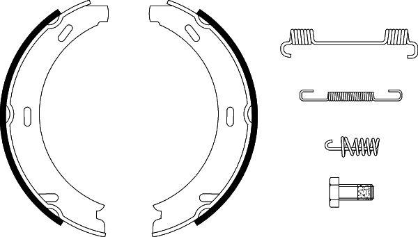 HELLA 8DA 355 050-441 - Комплект тормозов, ручник, парковка autospares.lv