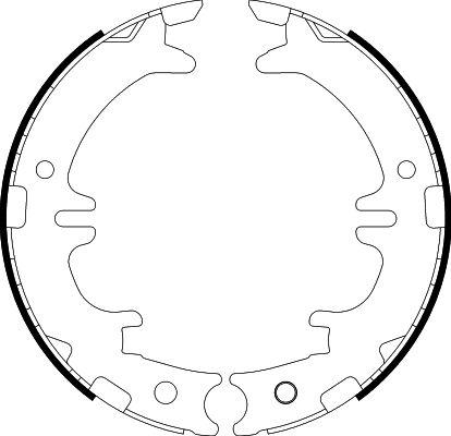 HELLA 8DA 355 050-541 - Комплект тормозов, ручник, парковка autospares.lv