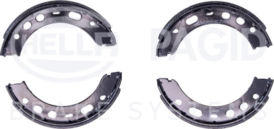 HELLA 8DA 355 050-661 - Комплект тормозов, ручник, парковка autospares.lv