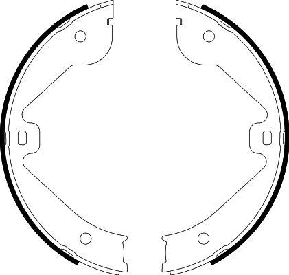 HELLA 8DA 355 050-601 - Комплект тормозов, ручник, парковка autospares.lv