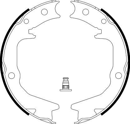 HELLA 8DA 355 050-631 - Комплект тормозов, ручник, парковка autospares.lv