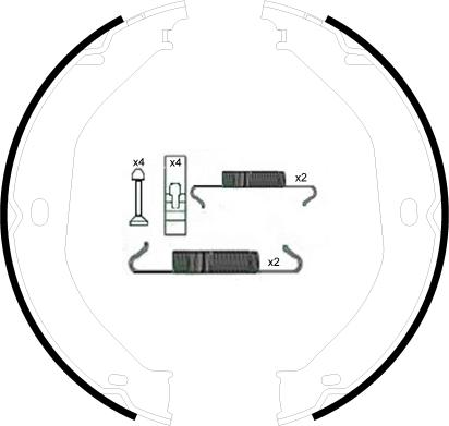 HELLA 8DA 355 050-891 - Комплект тормозов, ручник, парковка autospares.lv