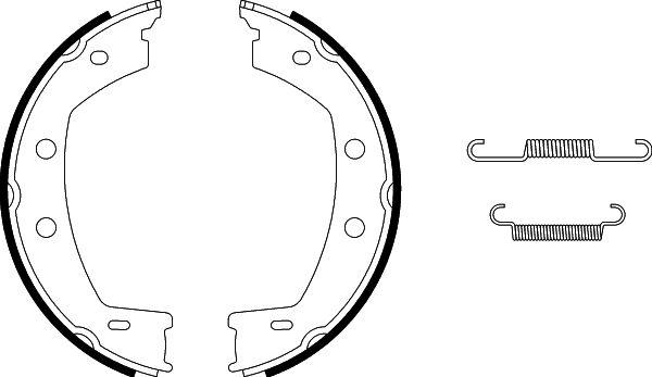 HELLA 8DA 355 050-801 - Комплект тормозов, ручник, парковка autospares.lv