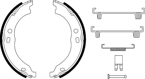 HELLA 8DA 355 050-751 - Комплект тормозов, ручник, парковка autospares.lv