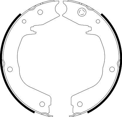 HELLA 8DA 355 050-701 - Комплект тормозов, ручник, парковка autospares.lv