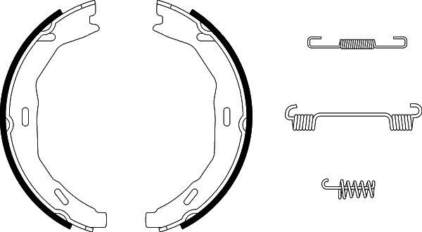 HELLA 8DA 355 050-771 - Комплект тормозов, ручник, парковка autospares.lv