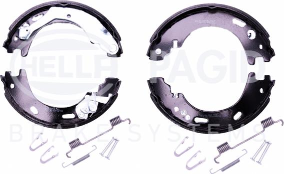 HELLA 8DA 355 051-001 - Комплект тормозов, ручник, парковка autospares.lv