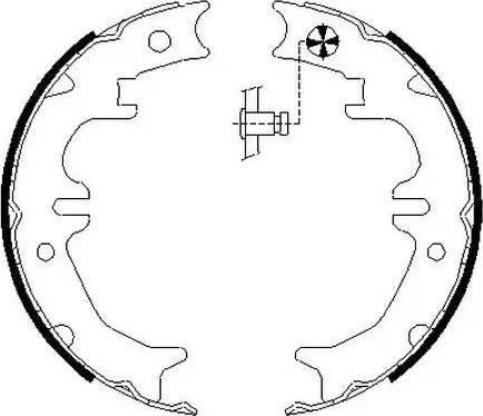 HELLA 8DA 355 051-131 - Комплект тормозов, ручник, парковка autospares.lv