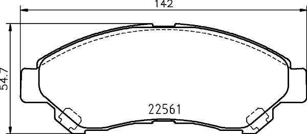 HELLA 8DB 355 044-371 - Тормозные колодки, дисковые, комплект autospares.lv