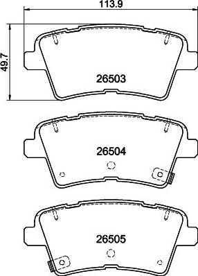 HELLA 8DB 355 044-231 - Тормозные колодки, дисковые, комплект autospares.lv