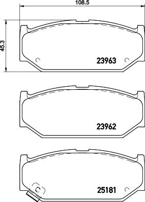 HELLA 8DB 355 045-571 - Тормозные колодки, дисковые, комплект autospares.lv